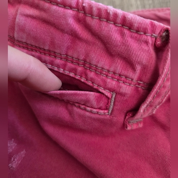TRUE RELIGION Y2K RED DISTRESSED JEANS PANTS 28 M 2000s Grungecore Streetwear - Picture 6 of 15